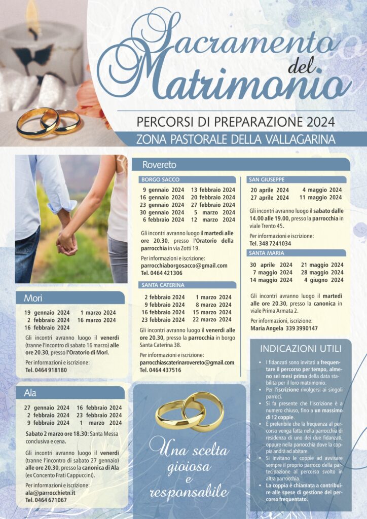 Corsi prematrimoniali 2024